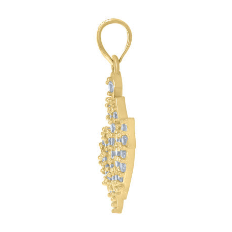 10Kt Gold Cz Pendant