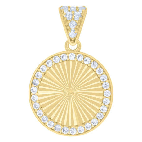 10Kt Gold Cz Pendant
