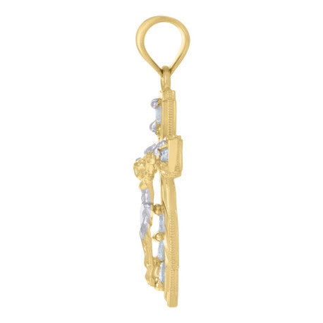 10Kt Gold Cz Pendant