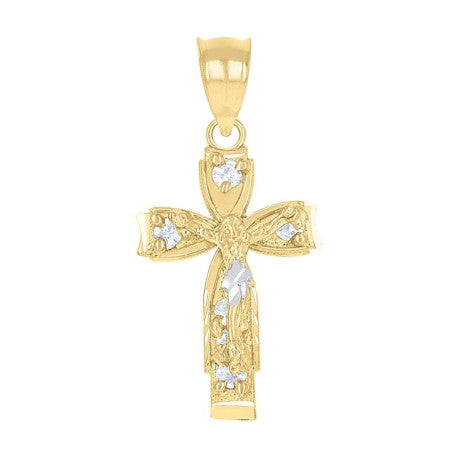 10Kt Gold Cz Pendant