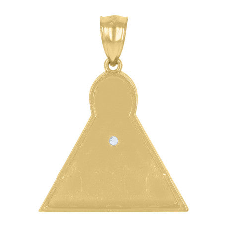 10Kt Gold Cz Pendant