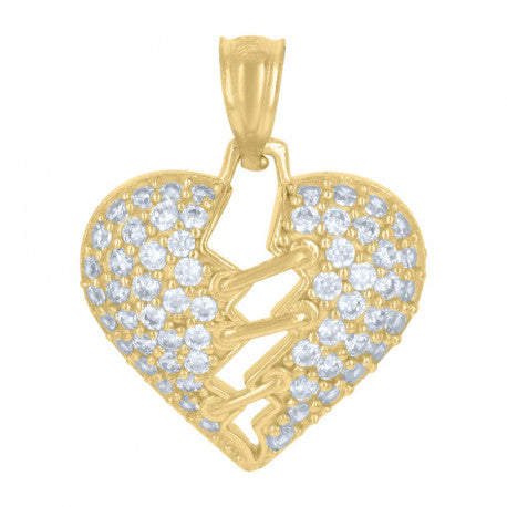 10Kt Gold Cz Pendant
