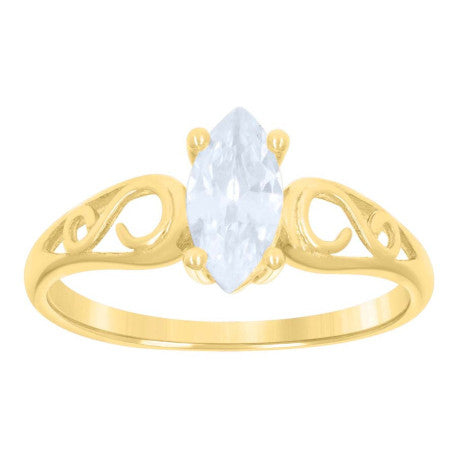 10Kt Gold Cz Baby Ring