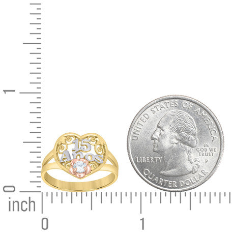 10Kt Gold Cz Ring