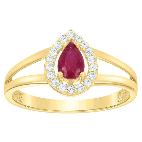 10Kt Gold Cz Ring