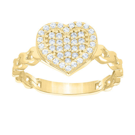 10Kt Gold Cz Ring