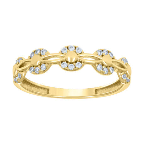 10Kt Gold Cz Ring