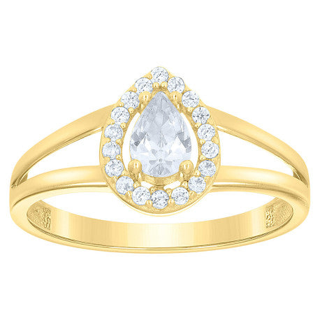 10Kt Gold Cz Ring