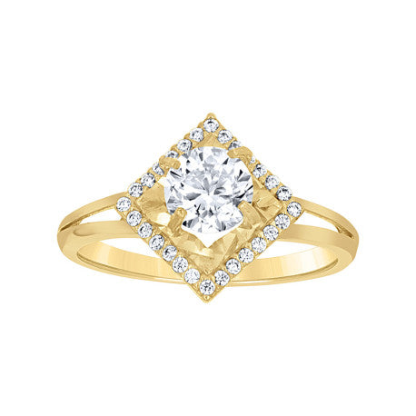 10Kt Gold Cz Ring