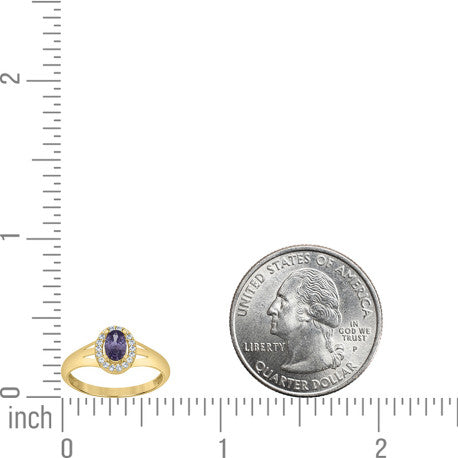 10Kt Gold Cz Ring
