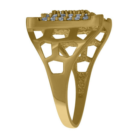 10Kt Gold Cz Ring