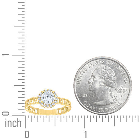10Kt Gold Cz Ring