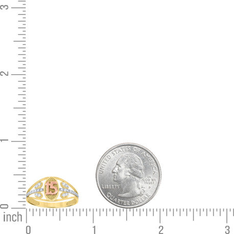 10Kt Gold Cz Ring