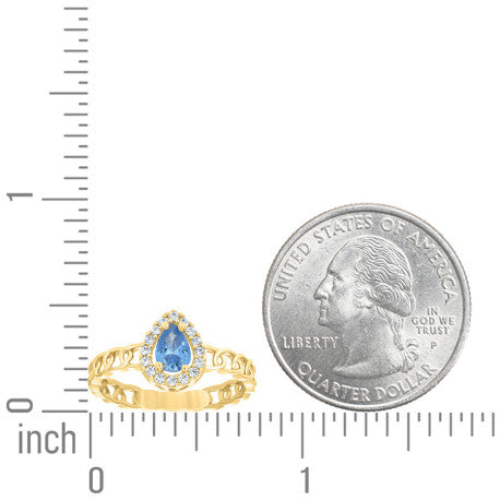 10Kt Gold Cz Ring