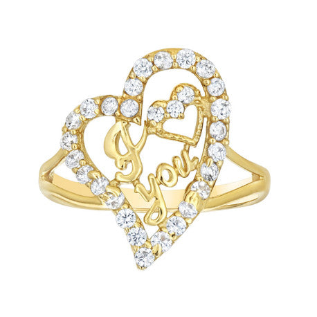 10Kt Gold Cz Ring