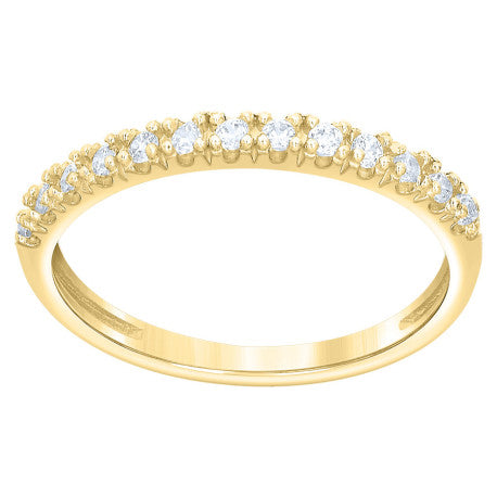 10Kt Gold Cz Trio Ring