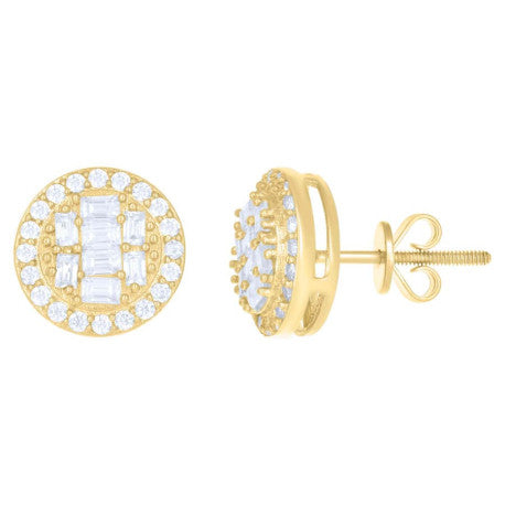 10Kt Gold Earrings With Moissanite Ctw 1.12
