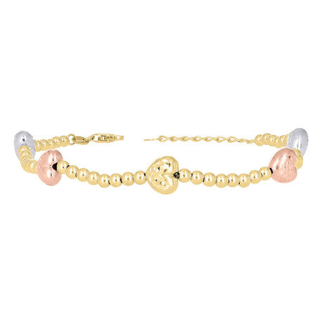 10Kt Gold Fancy Bracelet 8" (7"+1")