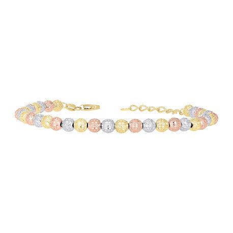 10Kt Gold Fancy Bracelet 8" (7"+1")