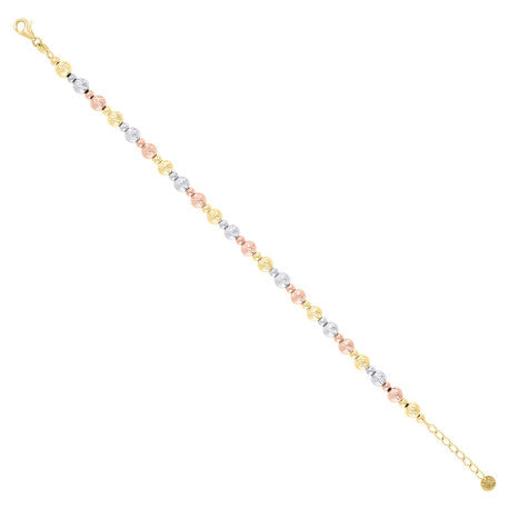 10Kt Gold Fancy Bracelet 8" (7"+1")