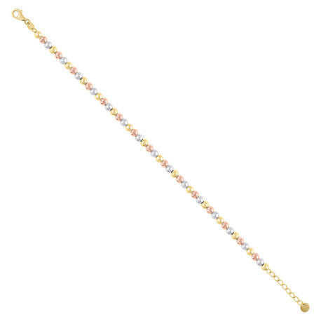 10Kt Gold Fancy Bracelet 8" (7"+1")