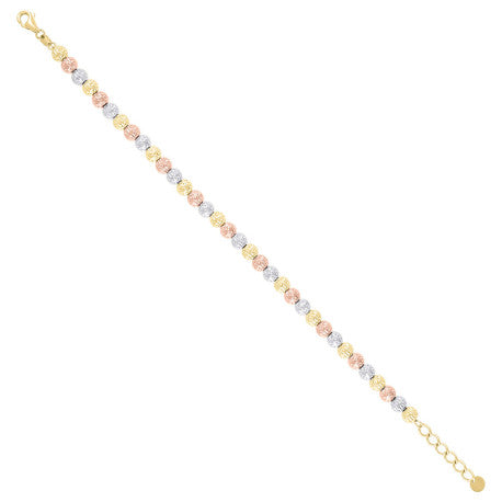 10Kt Gold Fancy Bracelet 8" (7"+1")