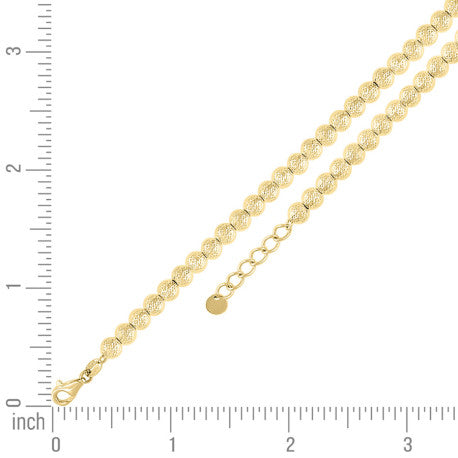 10Kt Gold Fancy Bracelet 8" (7"+1")
