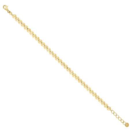 10Kt Gold Fancy Bracelet 8" (7"+1")