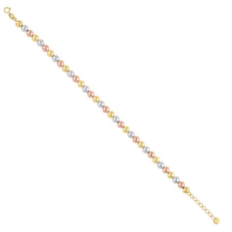 10Kt Gold Fancy Bracelet 8" (7"+1")