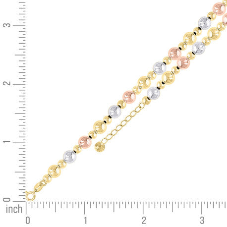 10Kt Gold Fancy Bracelet 8" (7"+1")