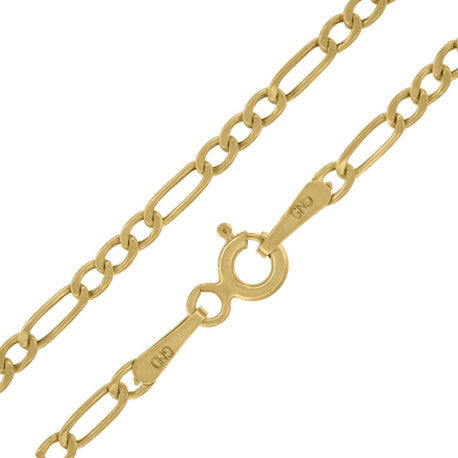 10kt-Gold Hollow Figaro Chain 060