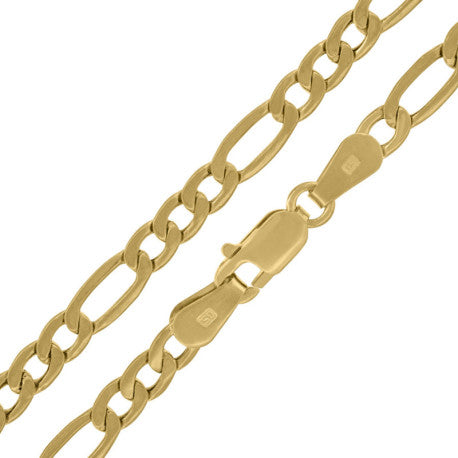 10kt-Gold Hollow Figaro Chain 080
