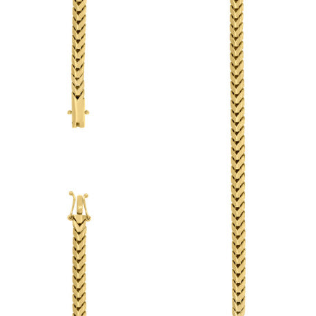 10kt Gold Hollow Franco 160 Chain