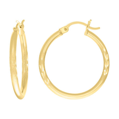 10Kt Gold Hoop Earrings 2Mm-22