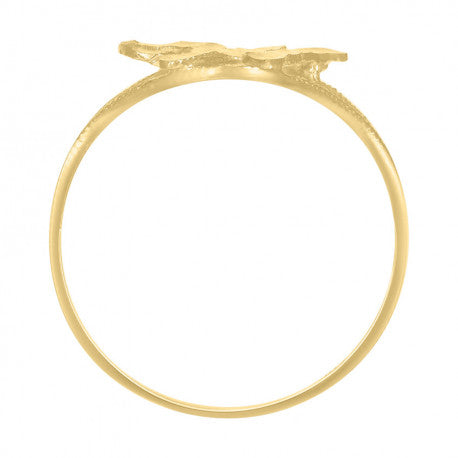 10Kt Gold Inital Ring