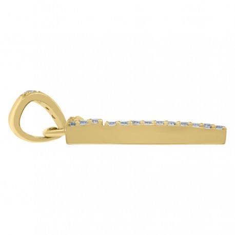 10Kt Gold Initial "F" Letter Pendant