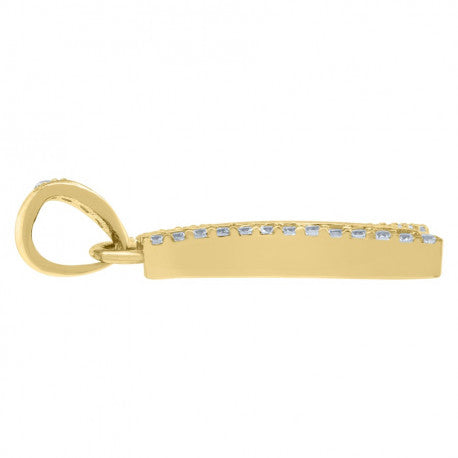 10Kt Gold Initial "K" Letter Pendant