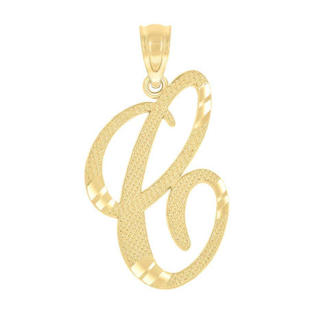 10Kt Gold Initial Letter "C" Pendant