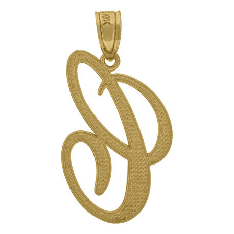 10Kt Gold Initial Letter "C" Pendant