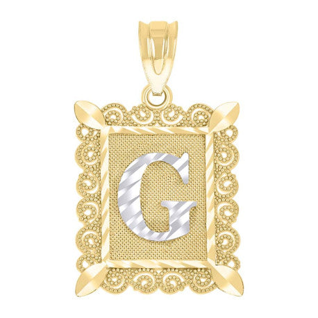 10Kt Gold Initial Letter "G" Pendant