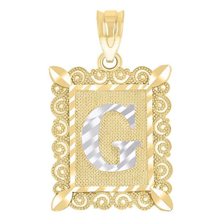 10Kt Gold Initial Letter "G" Pendant