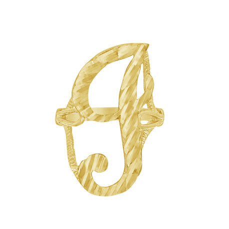 10Kt Gold Initial Letter "I" Ring