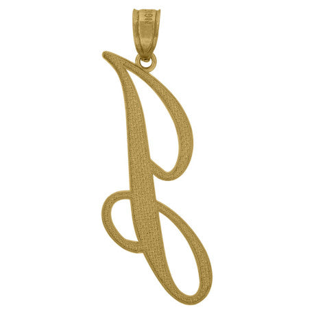 10Kt Gold Initial Letter "J" Pendant