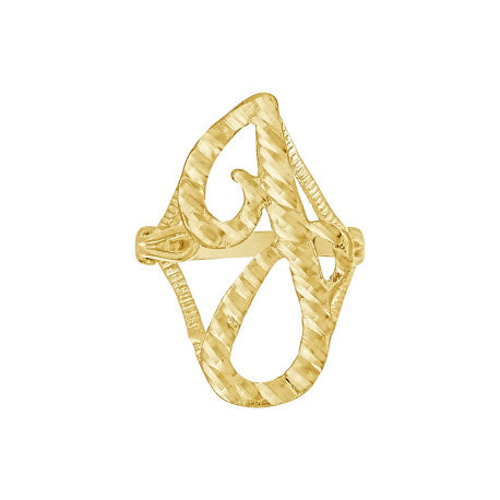 10Kt Gold Initial Letter "J" Ring
