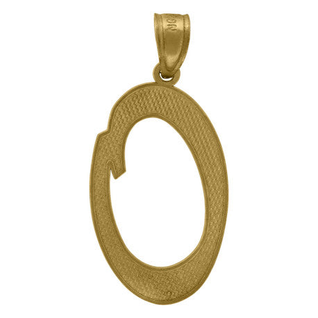 10Kt Gold Initial Letter "O" Pendant
