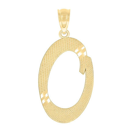 10Kt Gold Initial Letter "O" Pendant