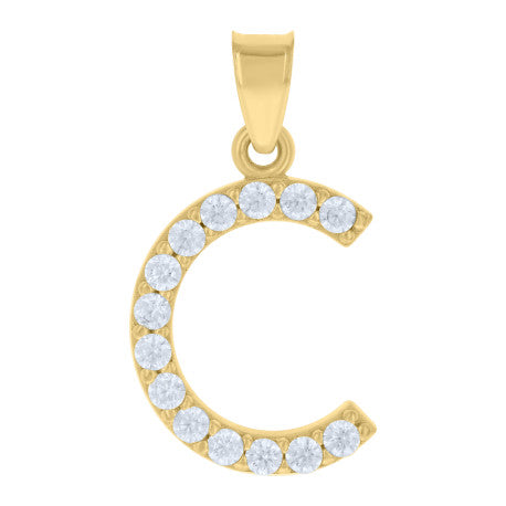 10Kt Gold Initial Letter Pendant "C"