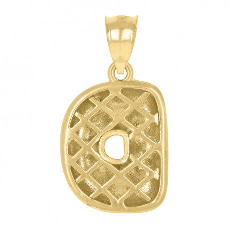 10Kt Gold Initial Letter Pendant "D"
