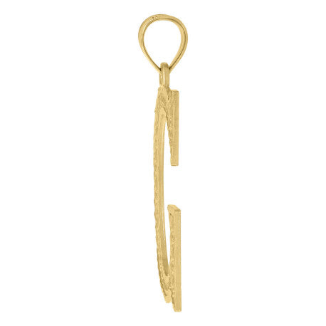 10Kt Gold Initial Letter Pendant "G"