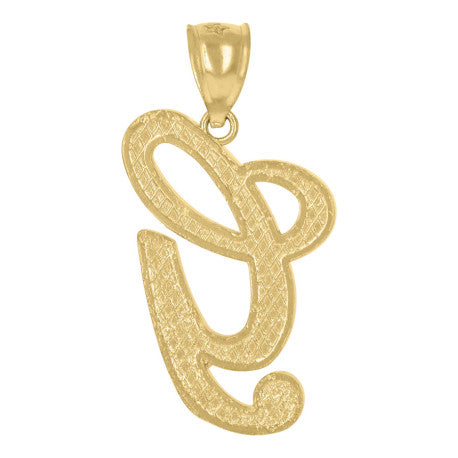 10Kt Gold Initial Letter Pendant "G"